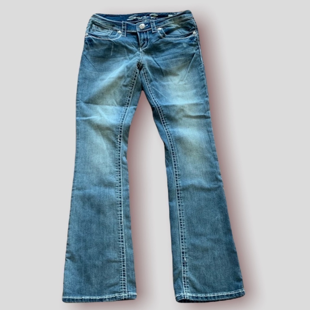SEVEN 7 size 8 Women’s Blue Bootcut Denim Jeans - Picture 2 of 16